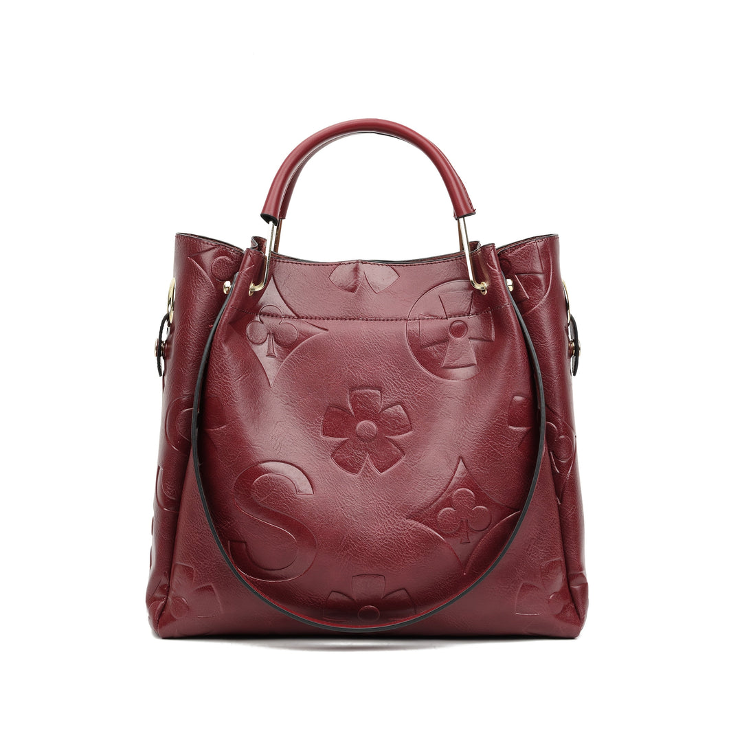 Luna | Set de bolso con relieve floral