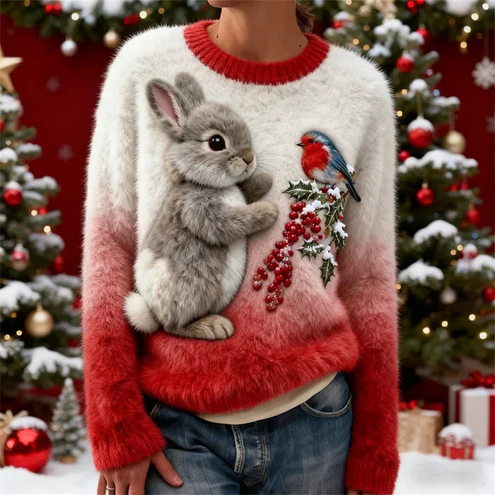 Janelli | Classic Bunny Print Sweater