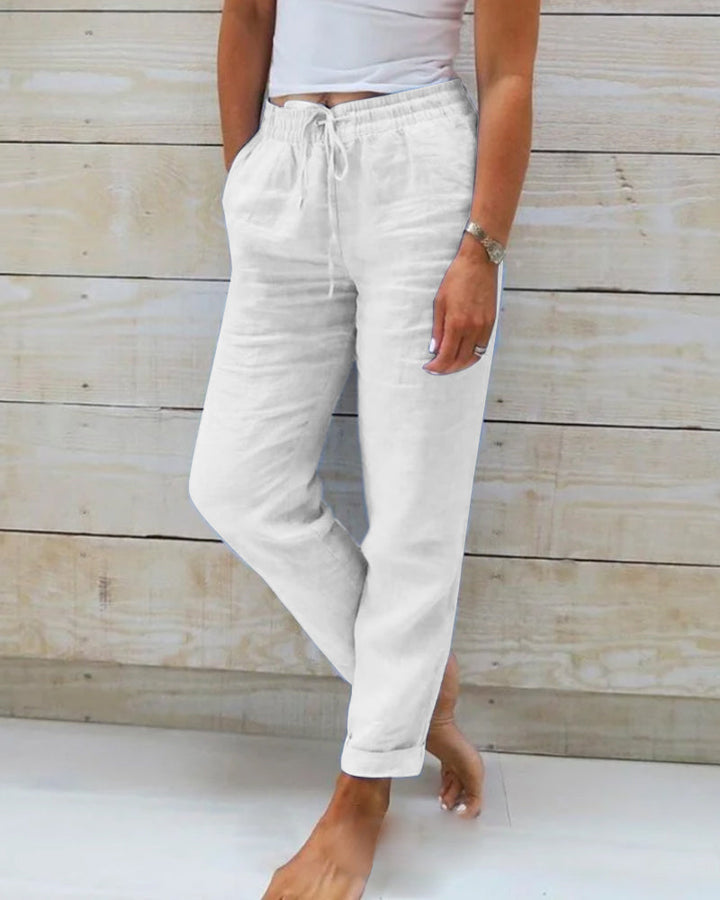Allison - Luxe Cotton-Tailored Trousers