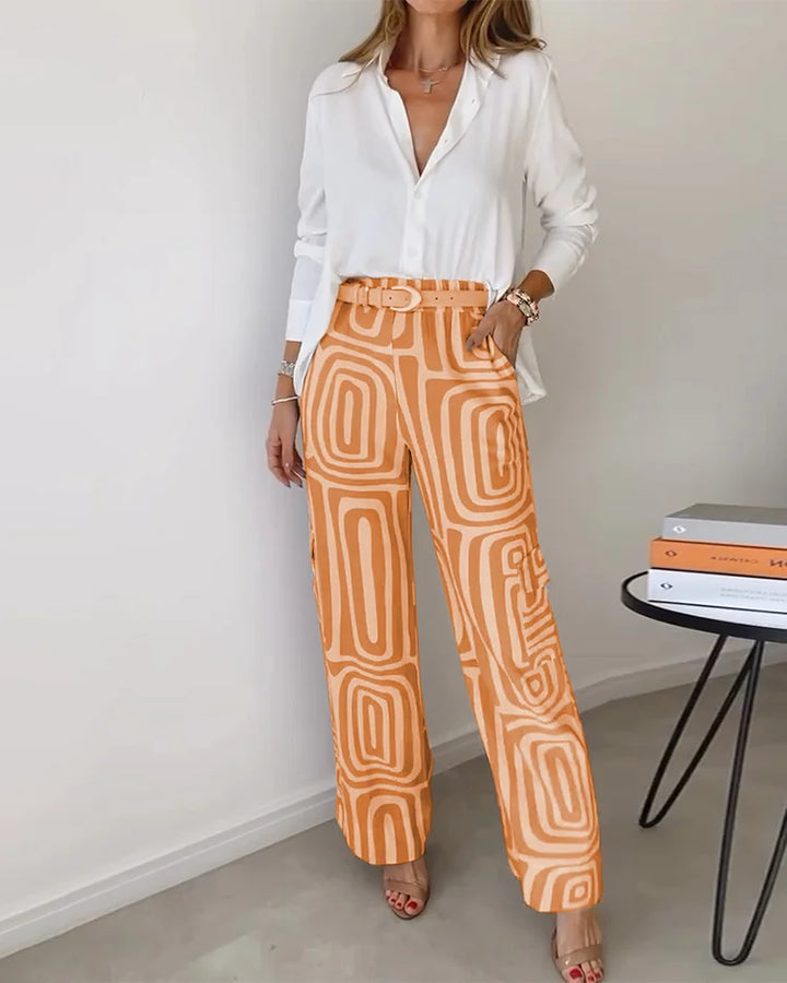 Kendra Elegant Two-Piece Set | Stylish Blouse and Chic Trousers