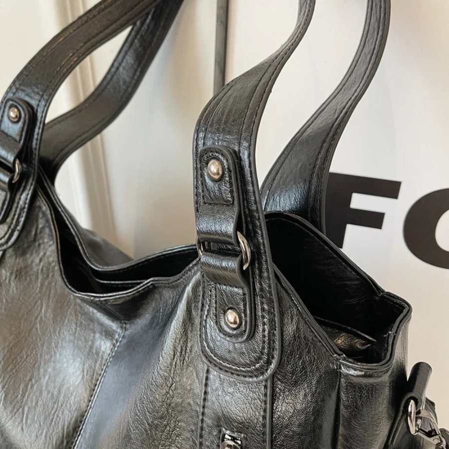 Uma - Bolso de hombro grande con doble cremallera