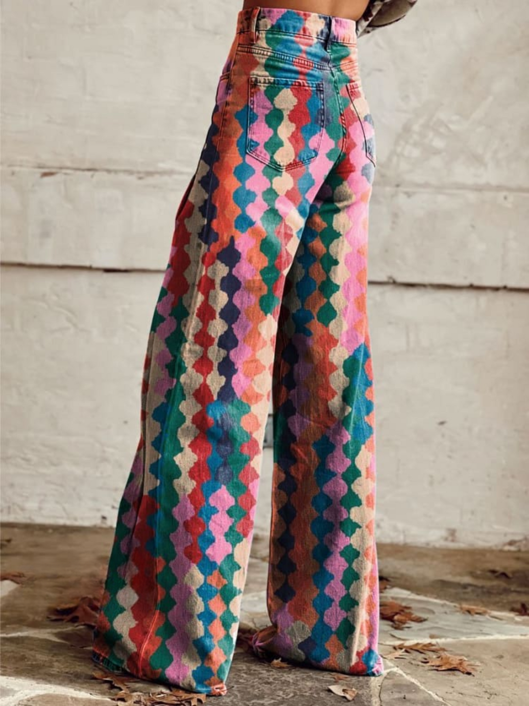 Lina - Pantalones Vintage Cómodos de Pierna Ancha