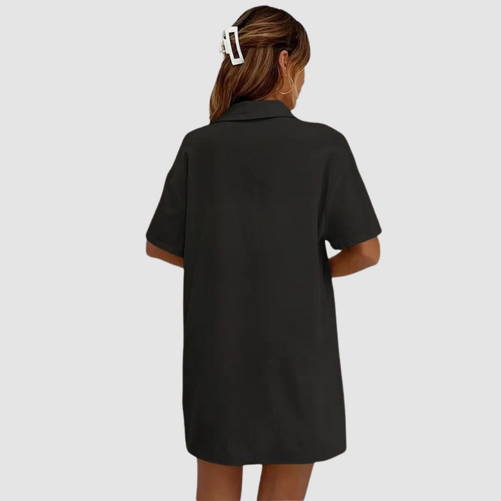 Conjunto Frances Elegante de Verano de Dos Piezas | Top de Manga Corta con Botones y Shorts con Cordón