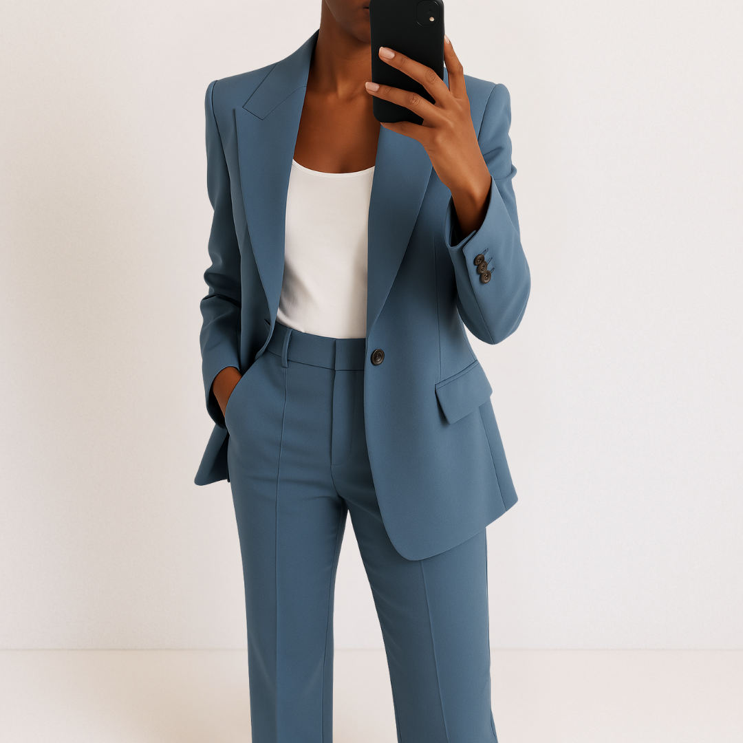 Melynda Stylish Two-Part Suit Set | Coordinated Top and Trousers
