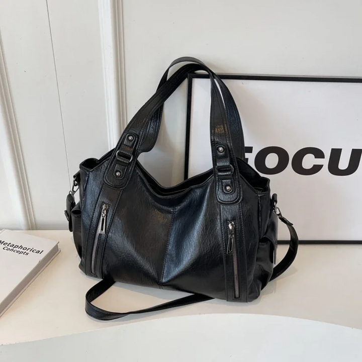Uma - Bolso de hombro grande con doble cremallera