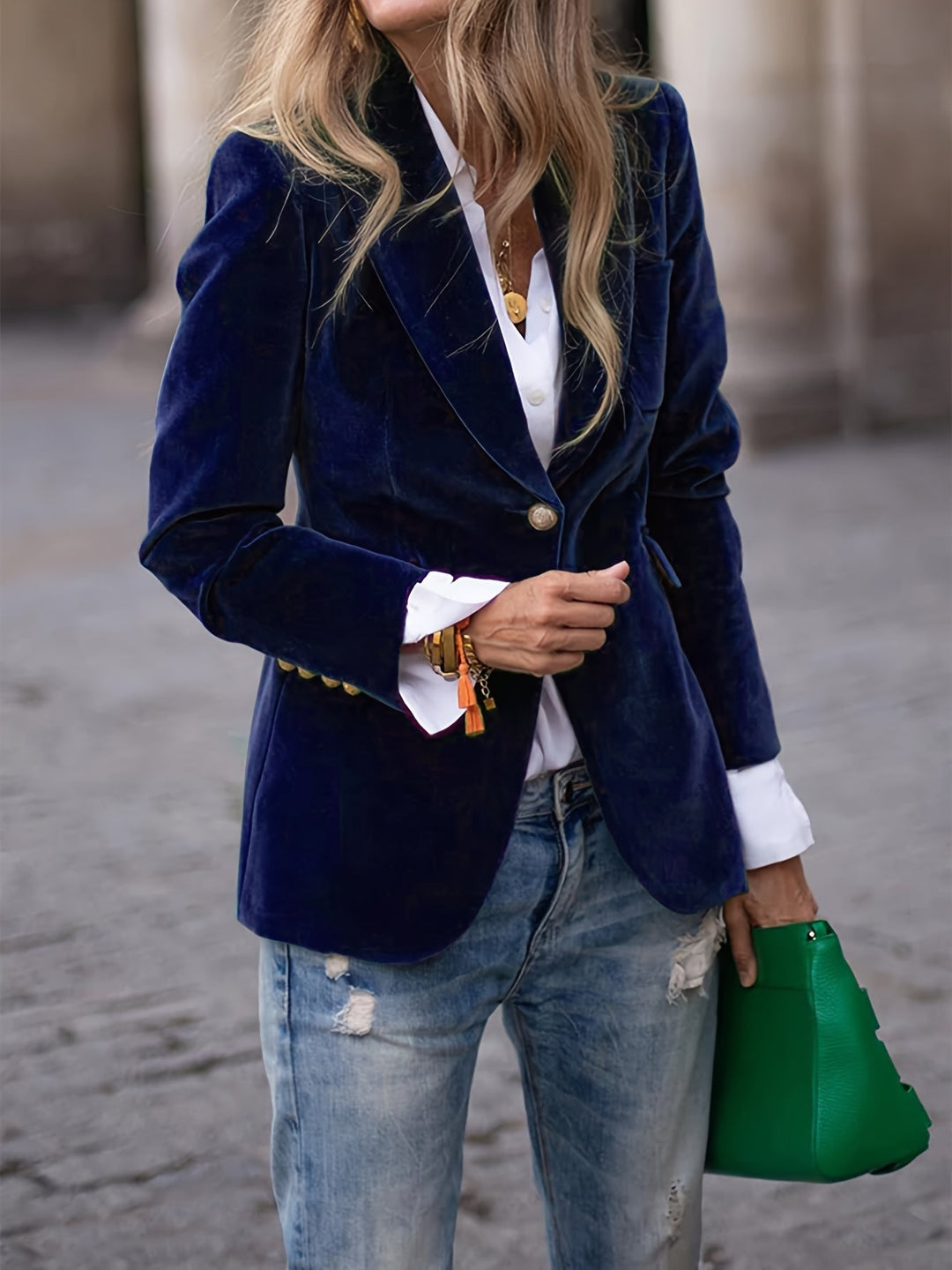 Elena | Blazer de Terciopelo – Confianza, Comodidad y Clase Atemporal