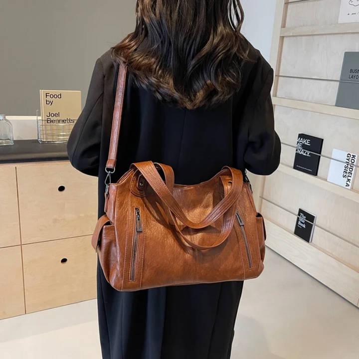 Uma - Bolso de hombro grande con doble cremallera