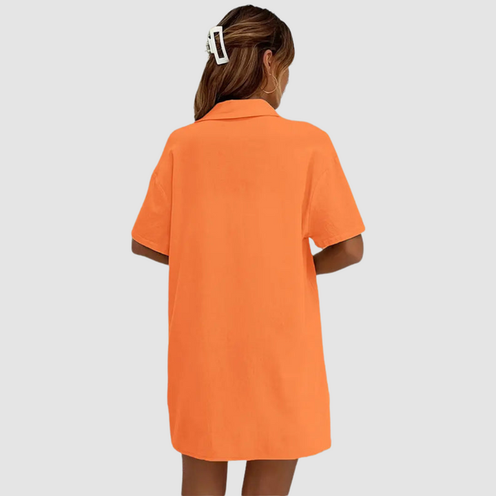 Conjunto Frances Elegante de Verano de Dos Piezas | Top de Manga Corta con Botones y Shorts con Cordón