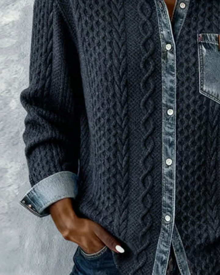 Simone | Camisa Jeans Patchwork