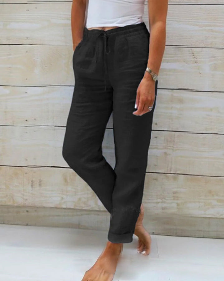 Harper - Luxe Cotton-Tailored Trousers