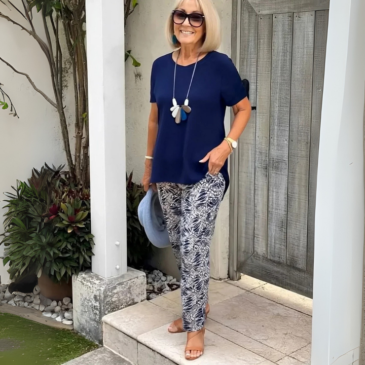 Allegra | Conjunto de Dos Piezas de Mezcla de Algodón – Elegancia Sin Esfuerzo, Comodidad Todo el Día