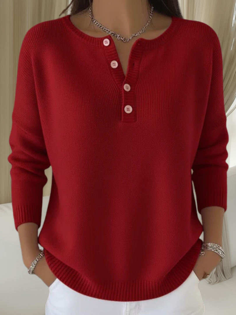 Bliss | Soft  Button Detailed Sweater