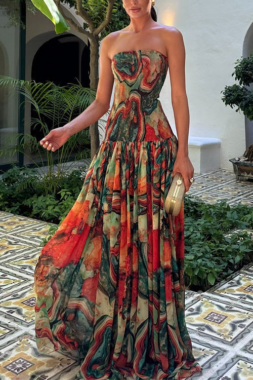 Sienna | Vestido Maxi Ombre Sin Tirantes