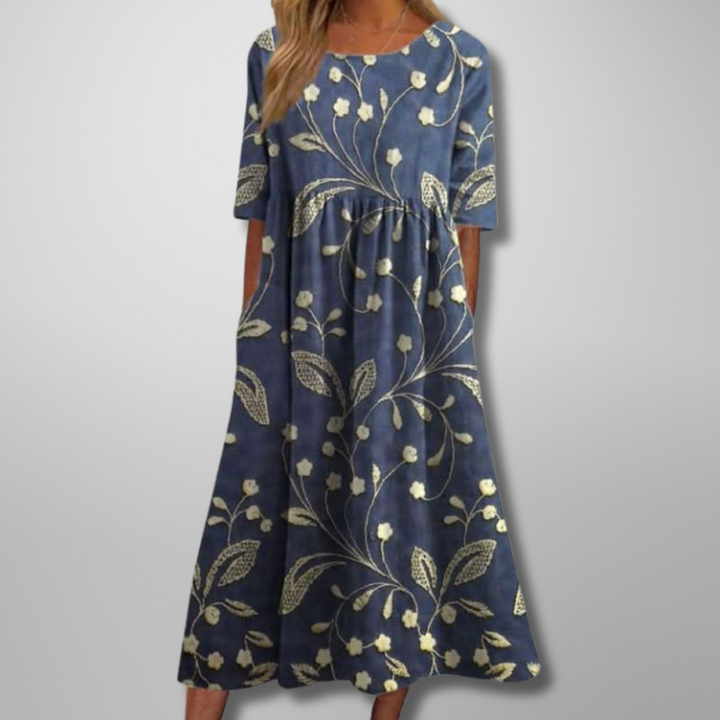 Gail | Vestido Midi Floral Relajado