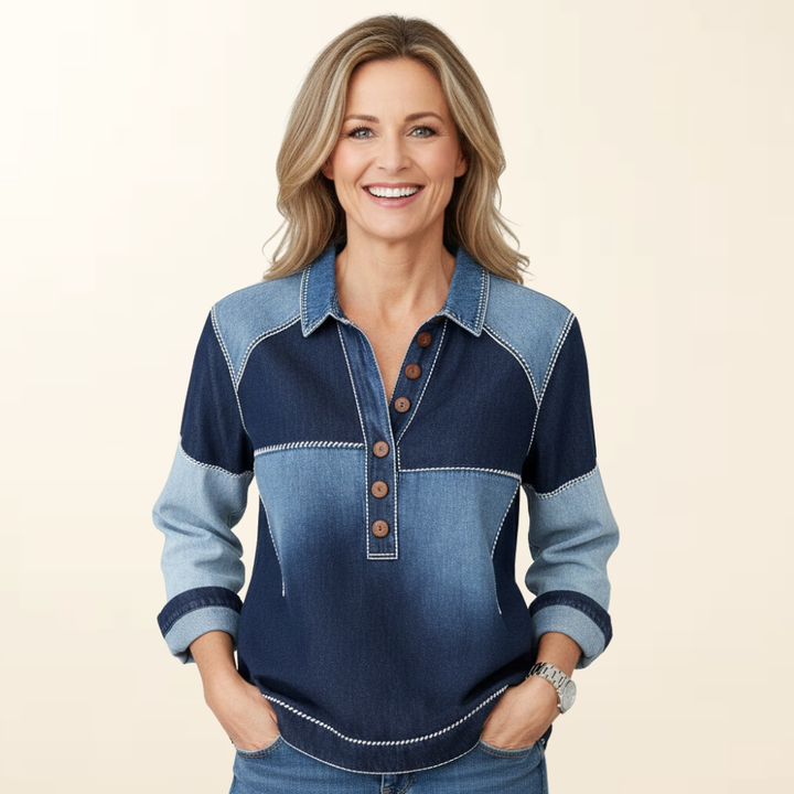 Marijke - Cómodo - Denim de Estilo Vintage