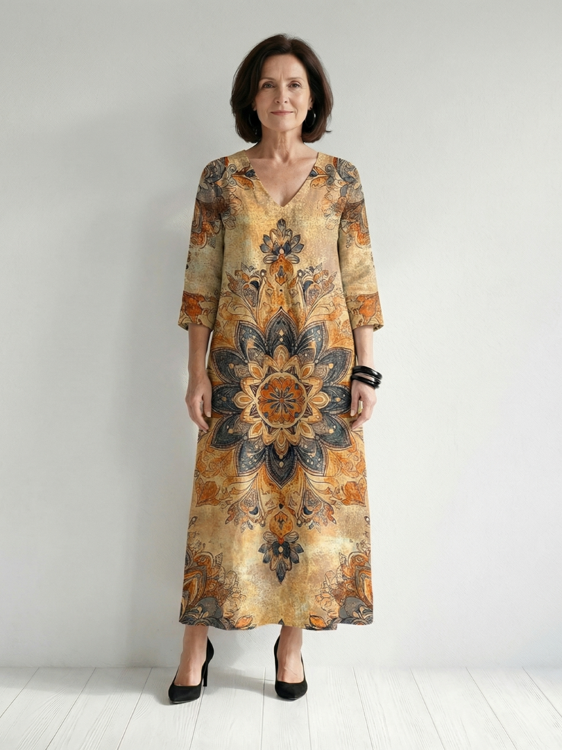 Damon | Gentle Floral Midi Dress