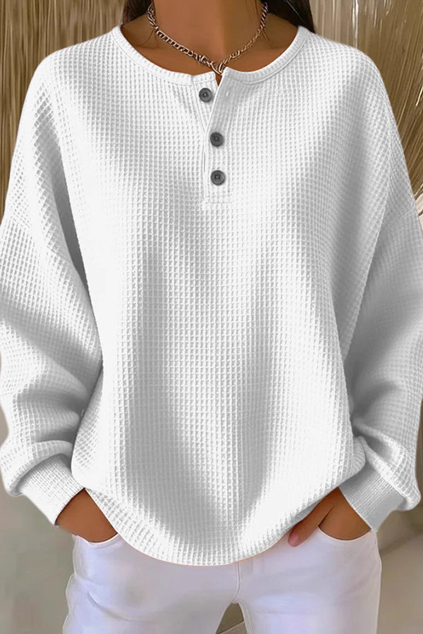 Livia | Henley de punto waffle