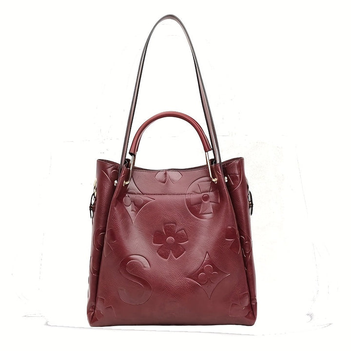 Luna | Set de bolso con relieve floral