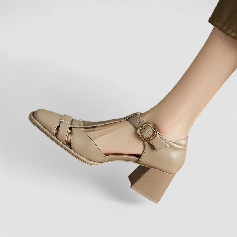 Elyxiana | Tacones Ortopédicos con Tira en T y Bloque