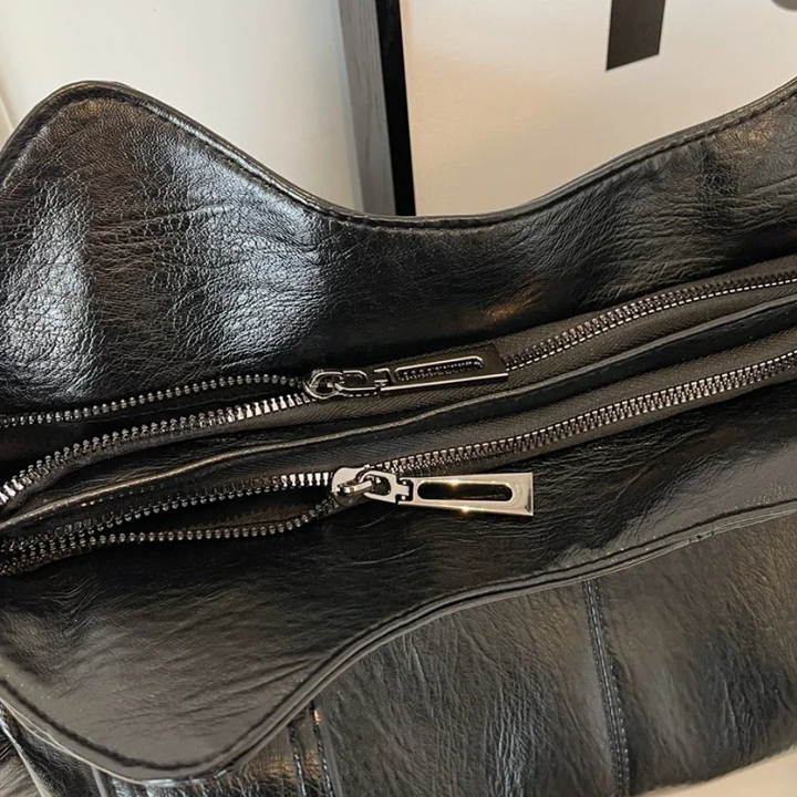 Uma - Bolso de hombro grande con doble cremallera