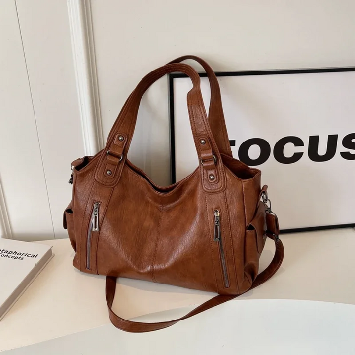 Uma - Bolso de hombro grande con doble cremallera