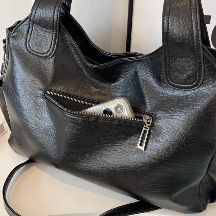 Uma - Bolso de hombro grande con doble cremallera