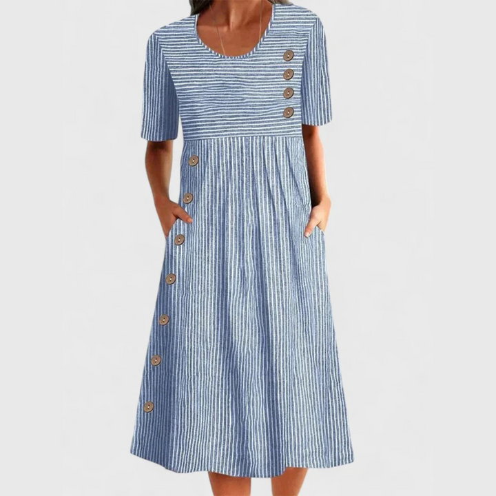 Vestido midi a rayas Wanda