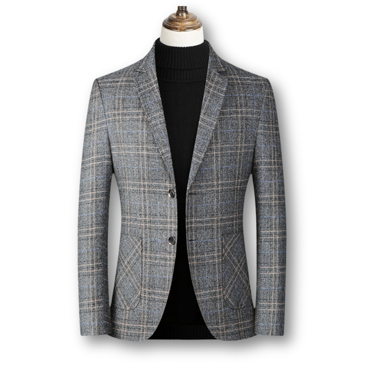 David | Blazer elegante en tela escocesa