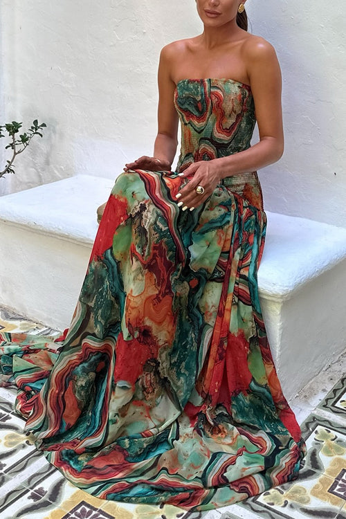 Sienna | Vestido Maxi Ombre Sin Tirantes