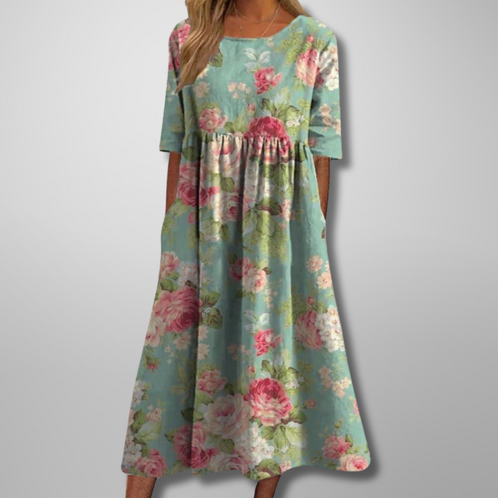 Gail | Vestido Midi Floral Relajado