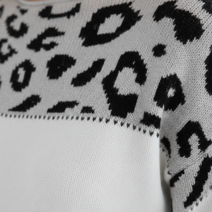 Zoë - Suéter Elegante y Cómodo con Estampado de Leopardo
