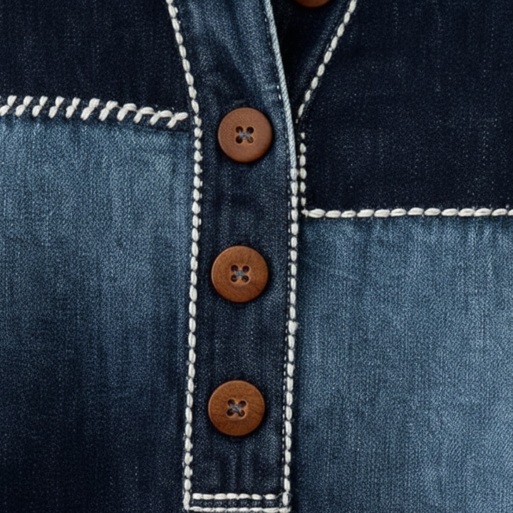 Marijke - Cómodo - Denim de Estilo Vintage
