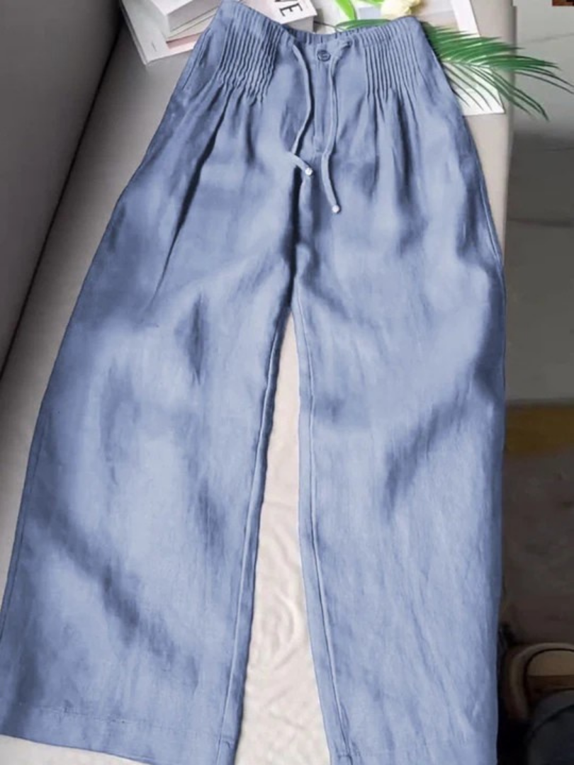 Camille | Wide-leg Pants in Cotton and Blend