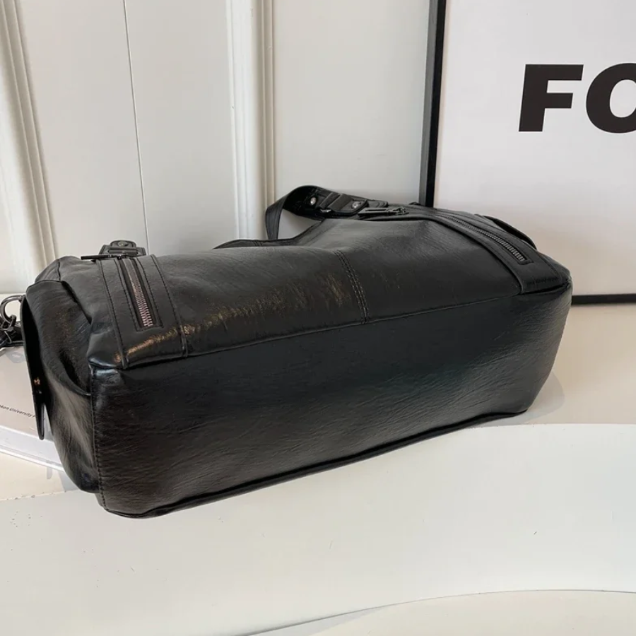Uma - Bolso de hombro grande con doble cremallera