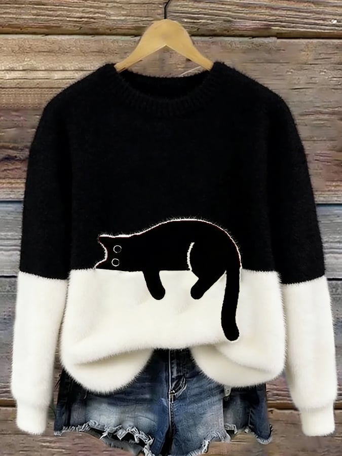 Luna | Suéter con Estampado de Gato