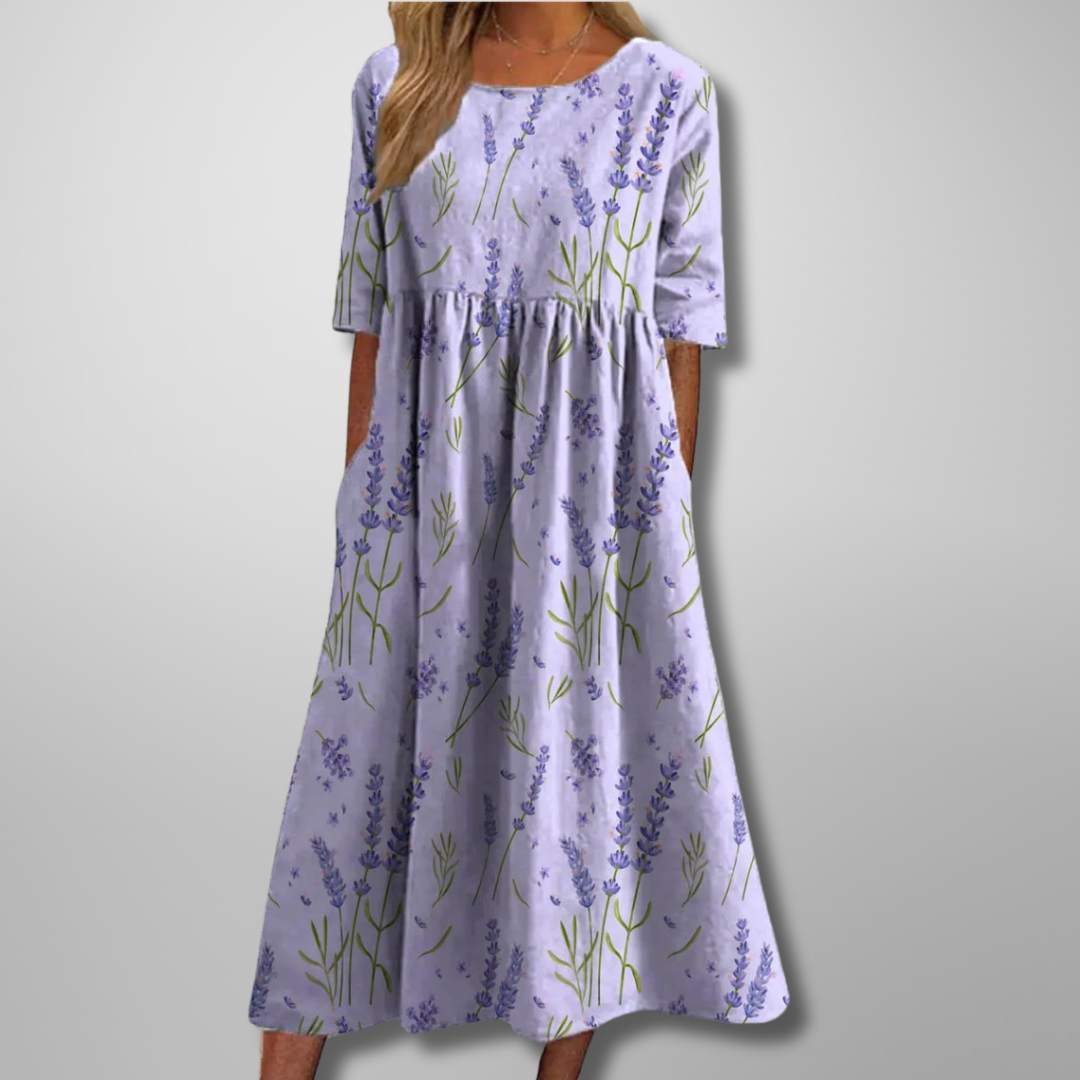 Gail | Vestido Midi Floral Relajado