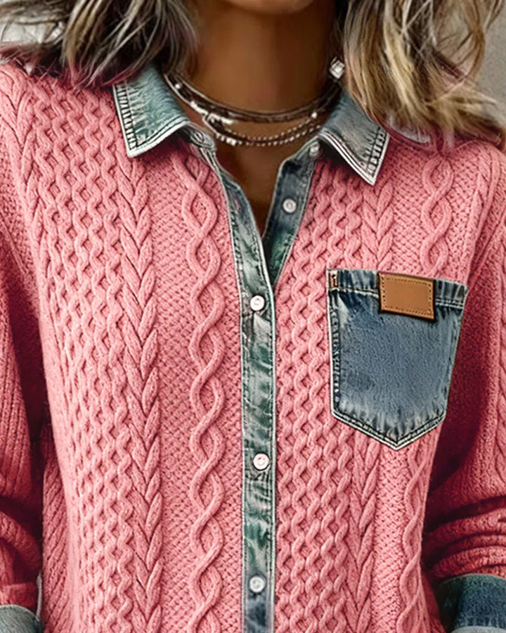 Simone | Camisa Jeans Patchwork
