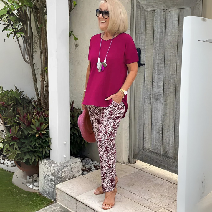 Allegra | Conjunto de Dos Piezas de Mezcla de Algodón – Elegancia Sin Esfuerzo, Comodidad Todo el Día