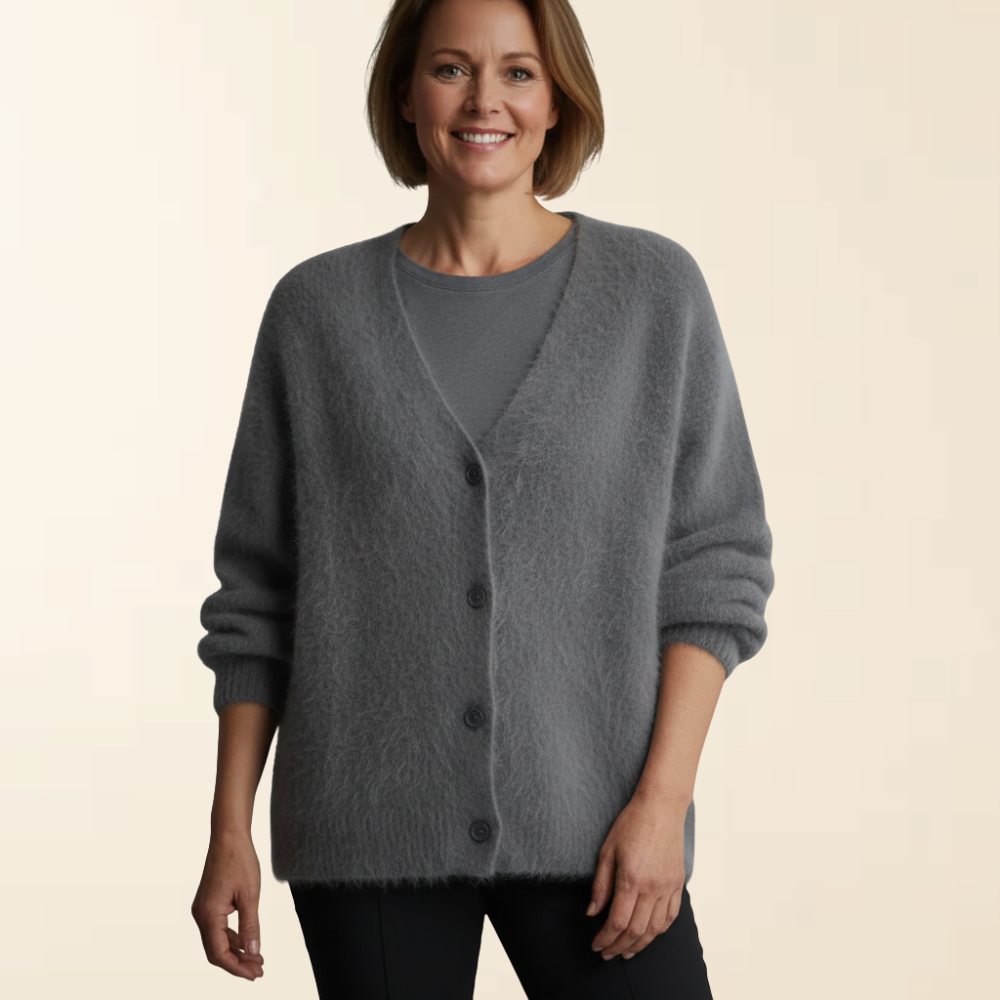 Nena – Luxe Mohair Look Vest - Soft and Elegant