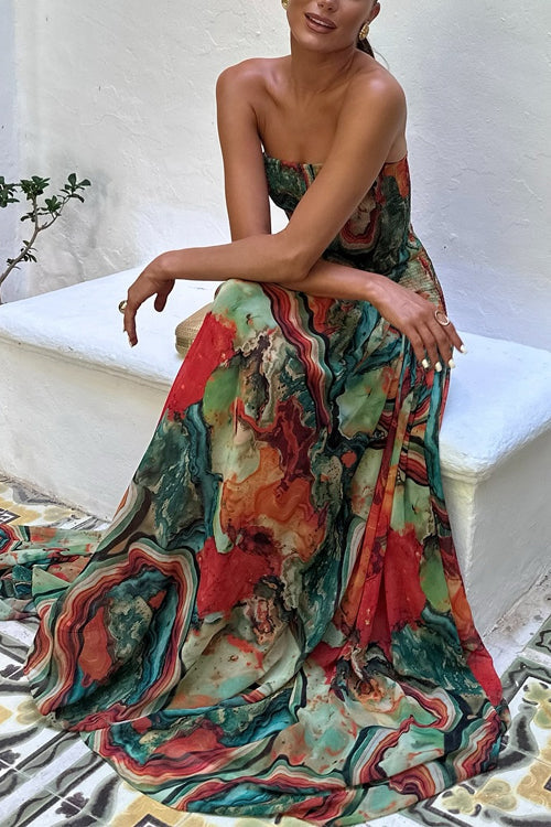 Sienna | Vestido Maxi Ombre Sin Tirantes