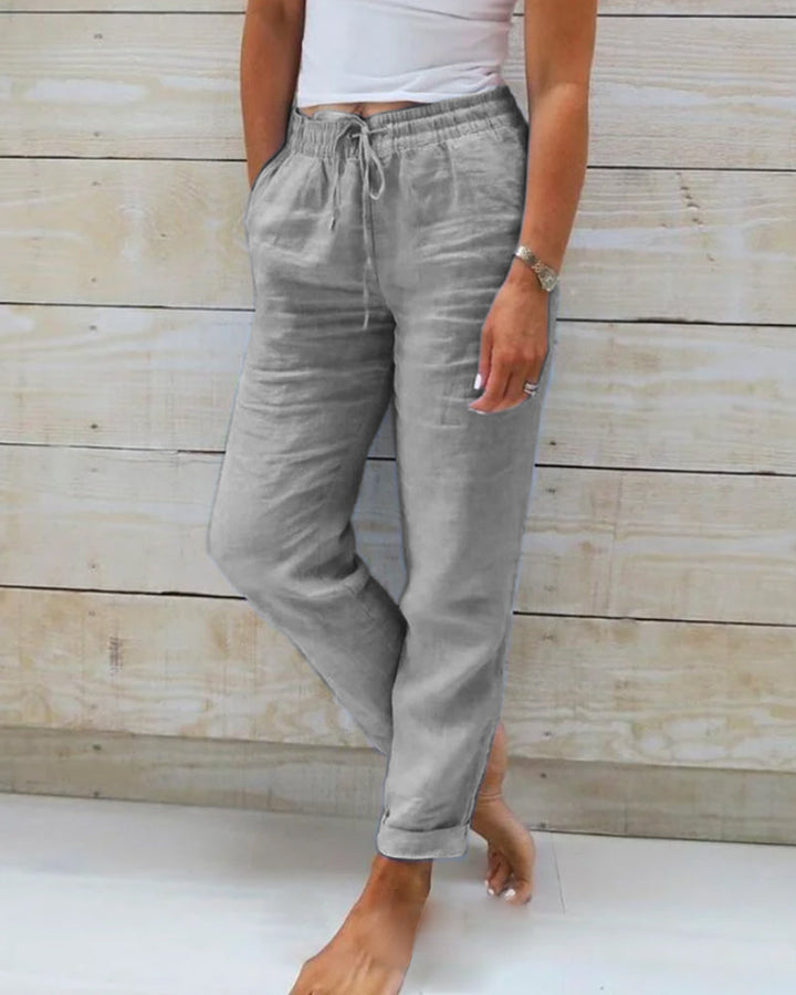 Allison - Luxe Cotton-Tailored Trousers