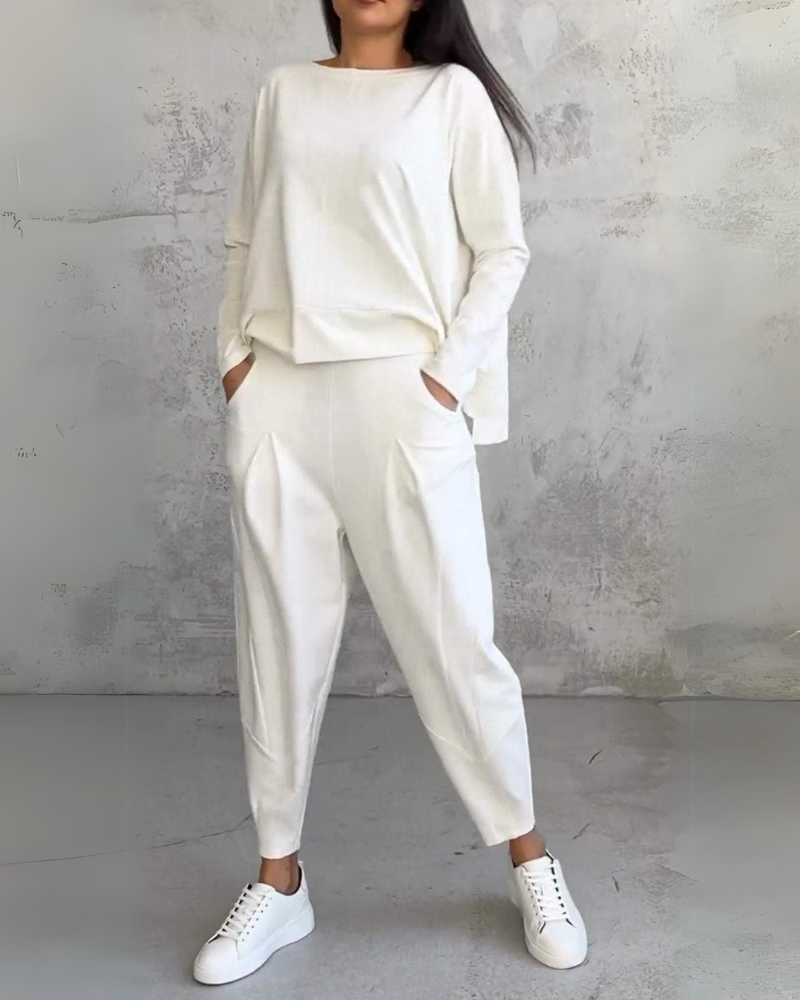 Jackquelin Elegant Lounge Set | Matching Chic Top and Trousers