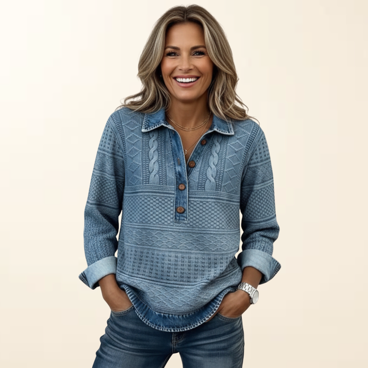 Marijke - Cómodo - Denim de Estilo Vintage