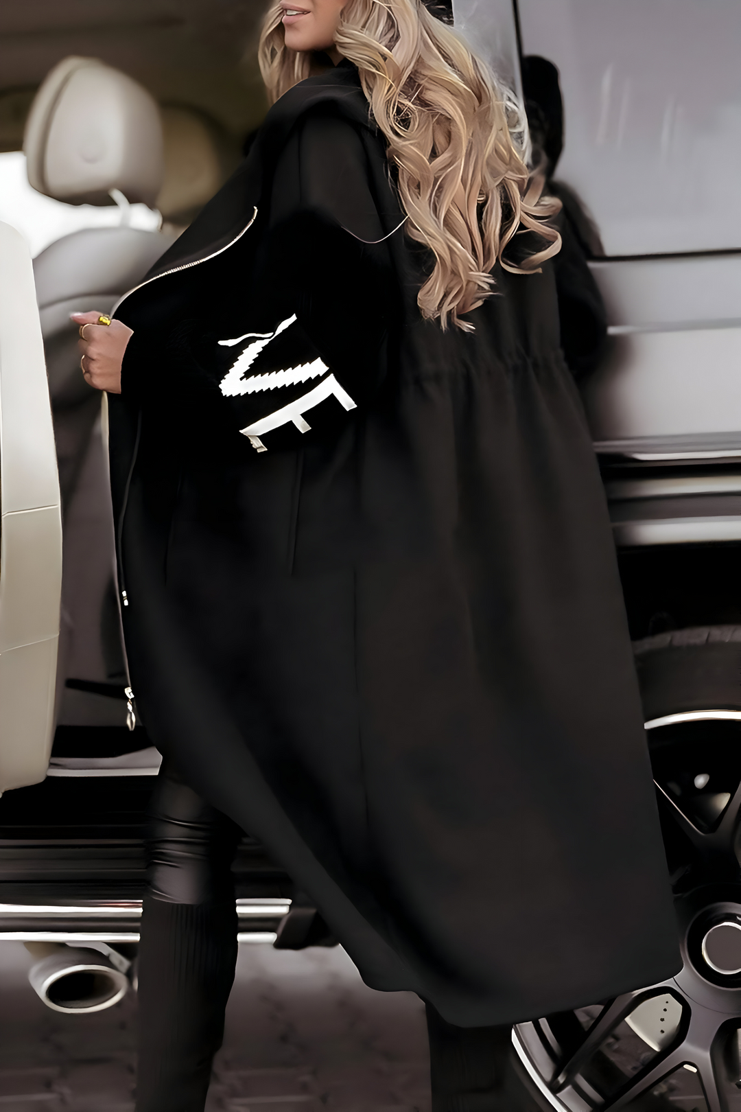 MARISELLE | Knitted Sleeve Hooded Jacket