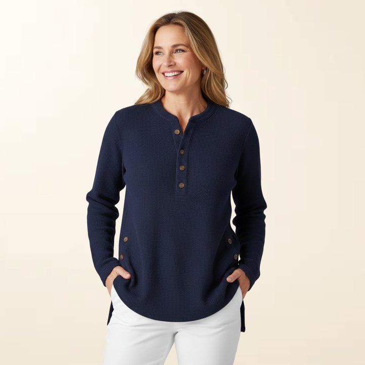 Marianne - Confortável - Detalhes Elegantes com Botões