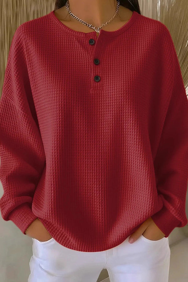 Livia | Henley de punto waffle