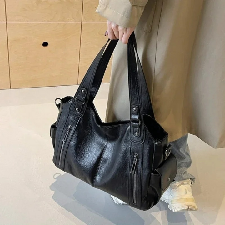 Uma - Bolso de hombro grande con doble cremallera