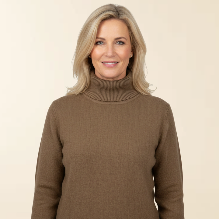 Anna - Suéter Elegante com Gola Alta e Forro Super Macio