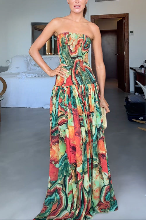 Sienna | Vestido Maxi Ombre Sin Tirantes