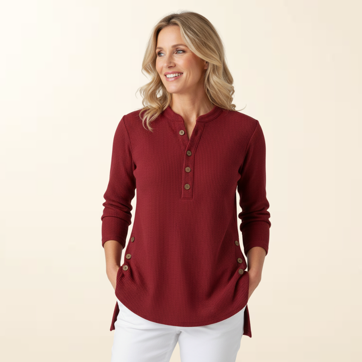 Marianne - Confortável - Detalhes Elegantes com Botões